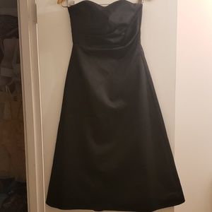 JS Boutique Strapless Ruched Satin Dress